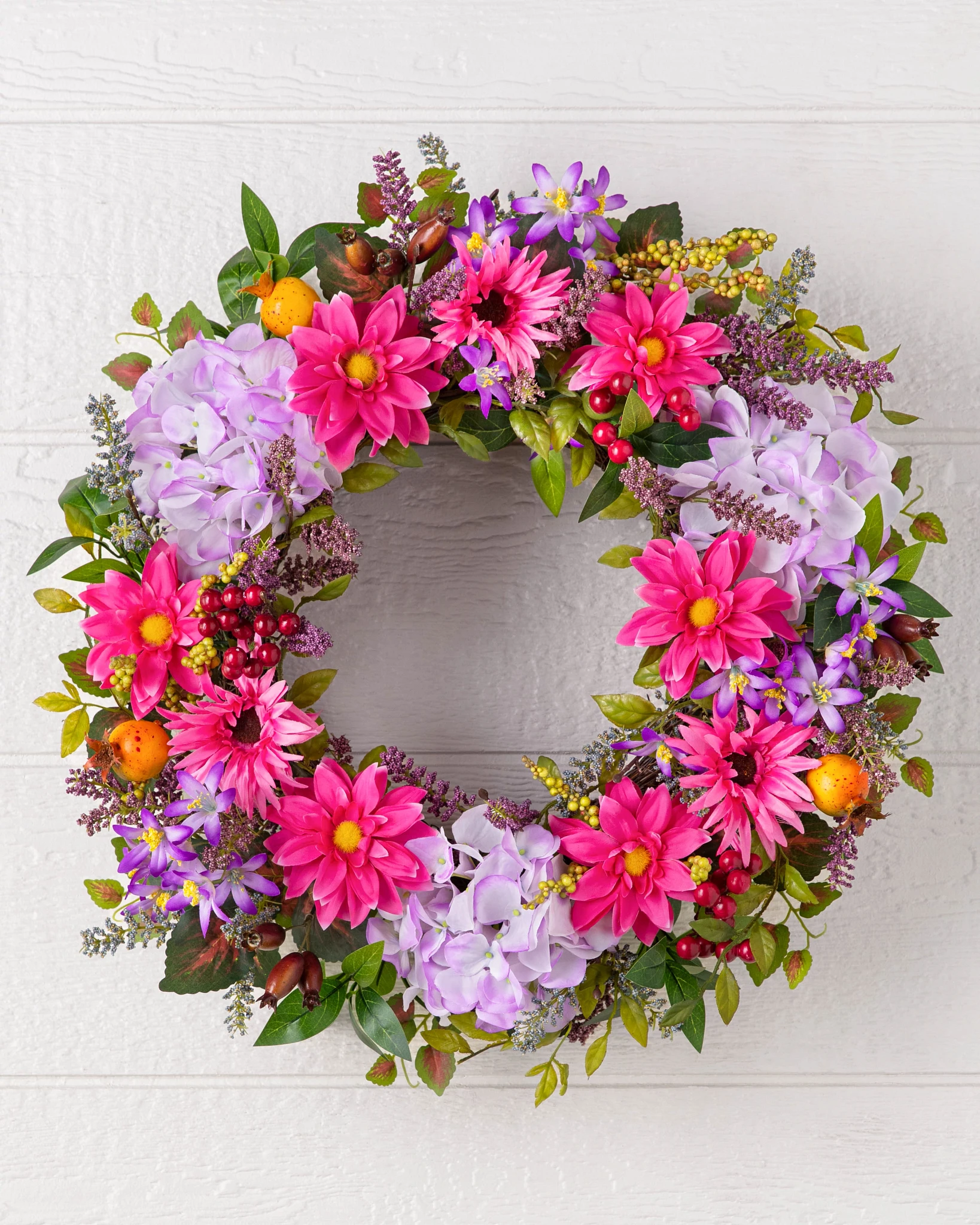 Couronne d'été vibrante pour extérieur