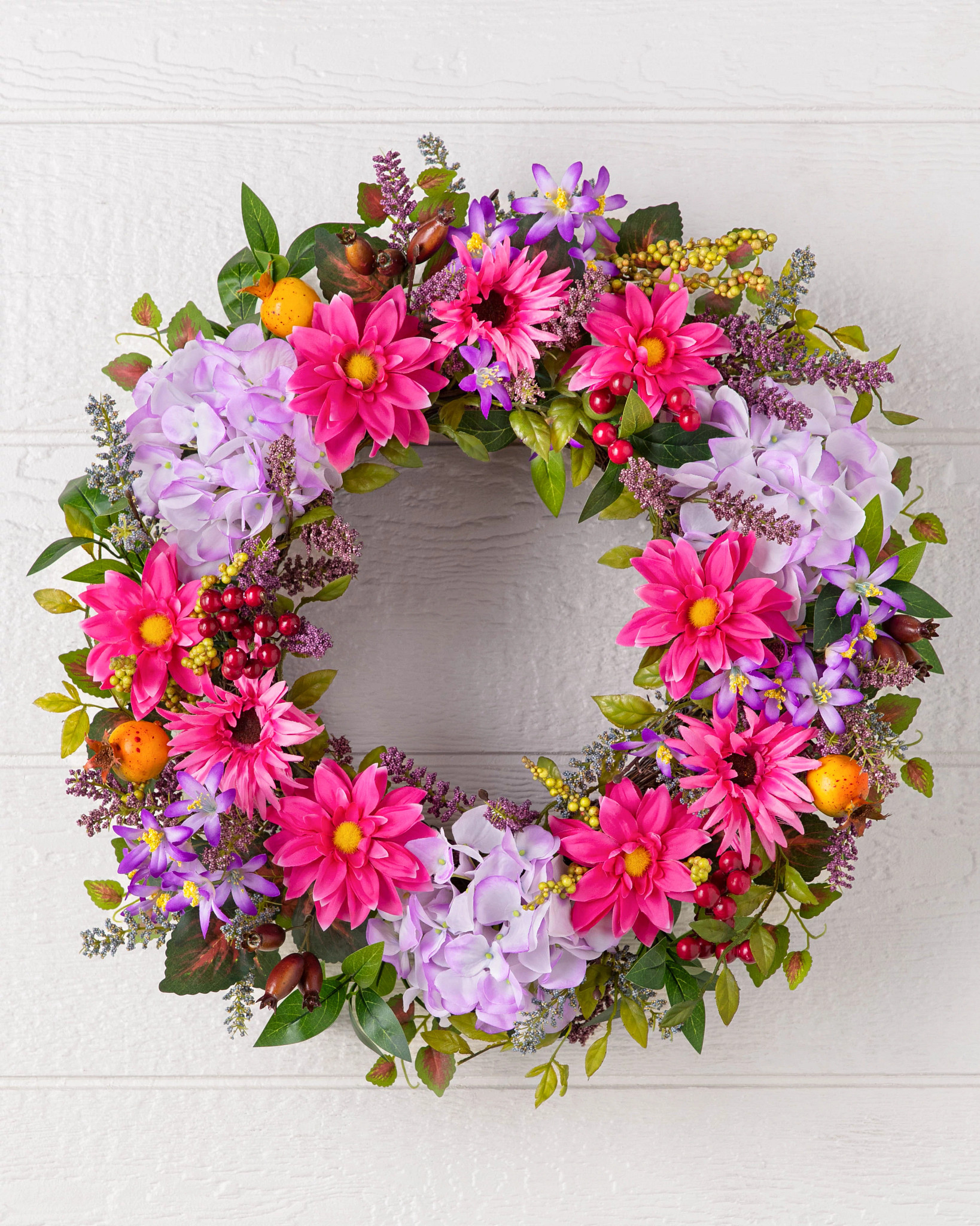 Couronne d'été vibrante pour extérieur
